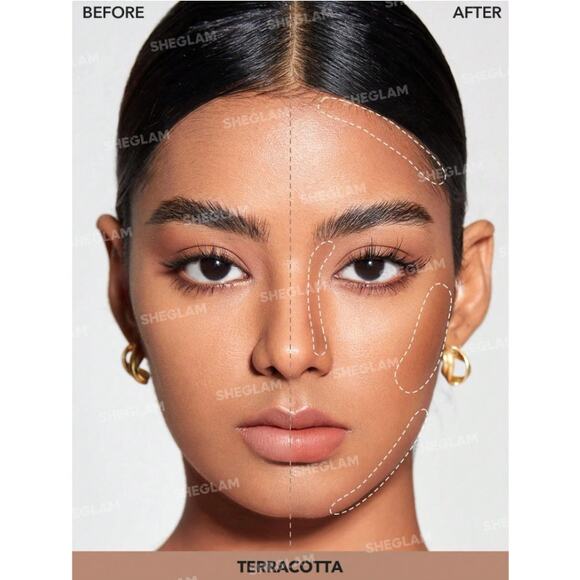 SHEGLAM Snatch & Define Contour Stick - Terracotta | Cream Contour for Medium - Picture 3 of 8